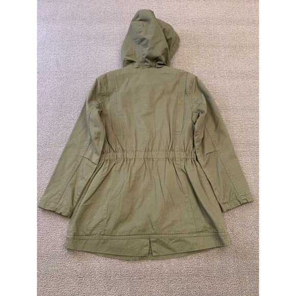 Mayoral Girl's Size 8 Olive Green Hooded Jacket With‎ Studs - Picture 2 of 16